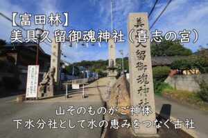 【富田林】美具久留御魂神社(喜志の宮)— 山そのものがご神体、下水分社として水の恵みをつなぐ古社