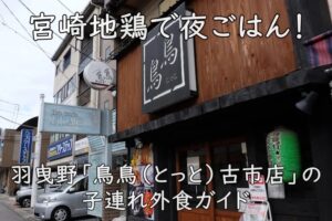 宮崎地鶏で夜ごはん！羽曳野「鳥鳥（とっと）古市店」の子連れ外食ガイド