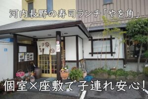 個室×座敷で子連れ安心！河内長野の寿司ランチ「やを角」