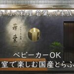 藤井寺『ふぐ料理 若葉』で家族ごはん|ベビーカーOK個室で楽しむ国産とらふぐ