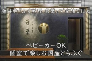藤井寺『ふぐ料理 若葉』で家族ごはん|ベビーカーOK個室で楽しむ国産とらふぐ