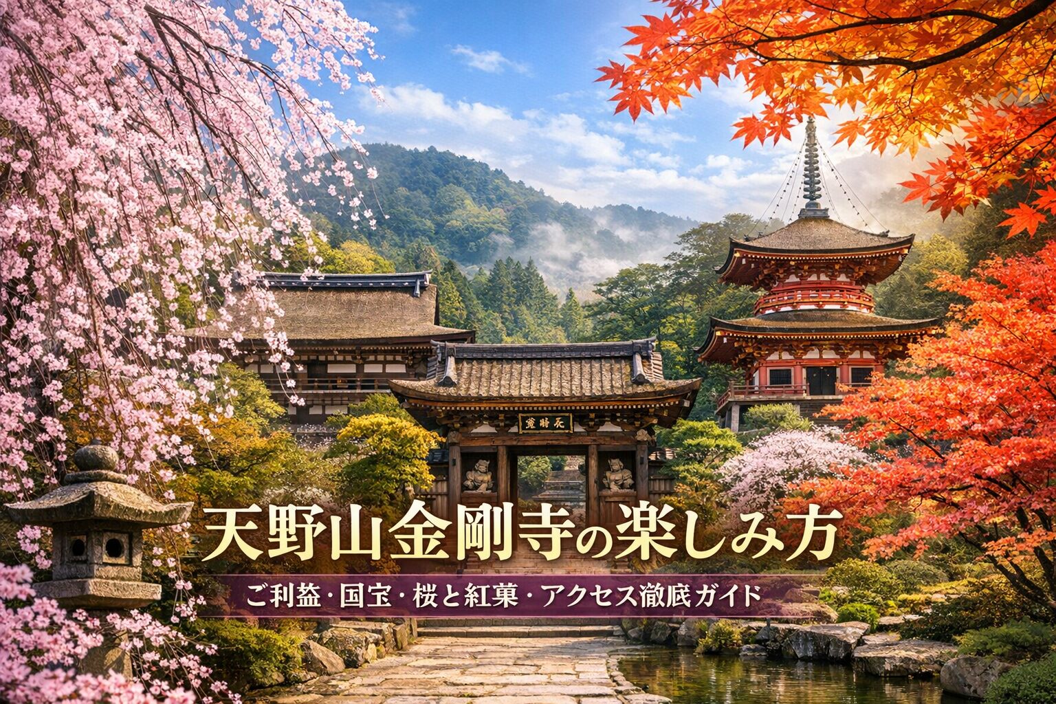 天野山金剛寺の楽しみ方｜ご利益・国宝・桜と紅葉・駐車場まで総合ガイド