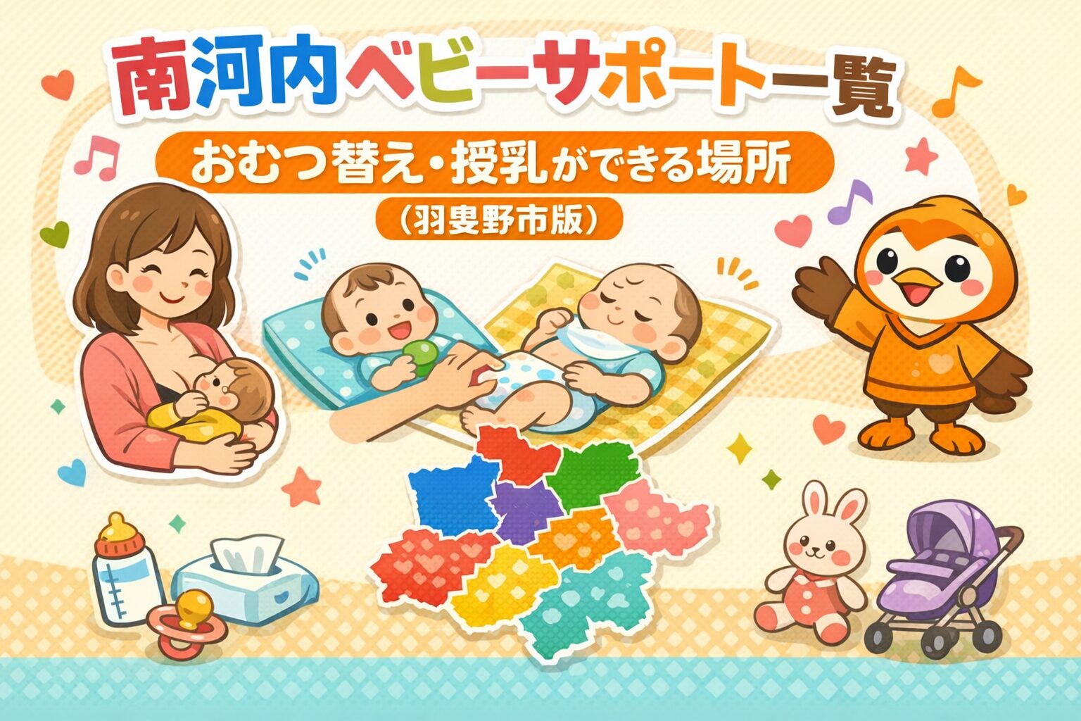 南河内ベビーサポート一覧｜おむつ替え・授乳ができる場所（羽曳野市版）
