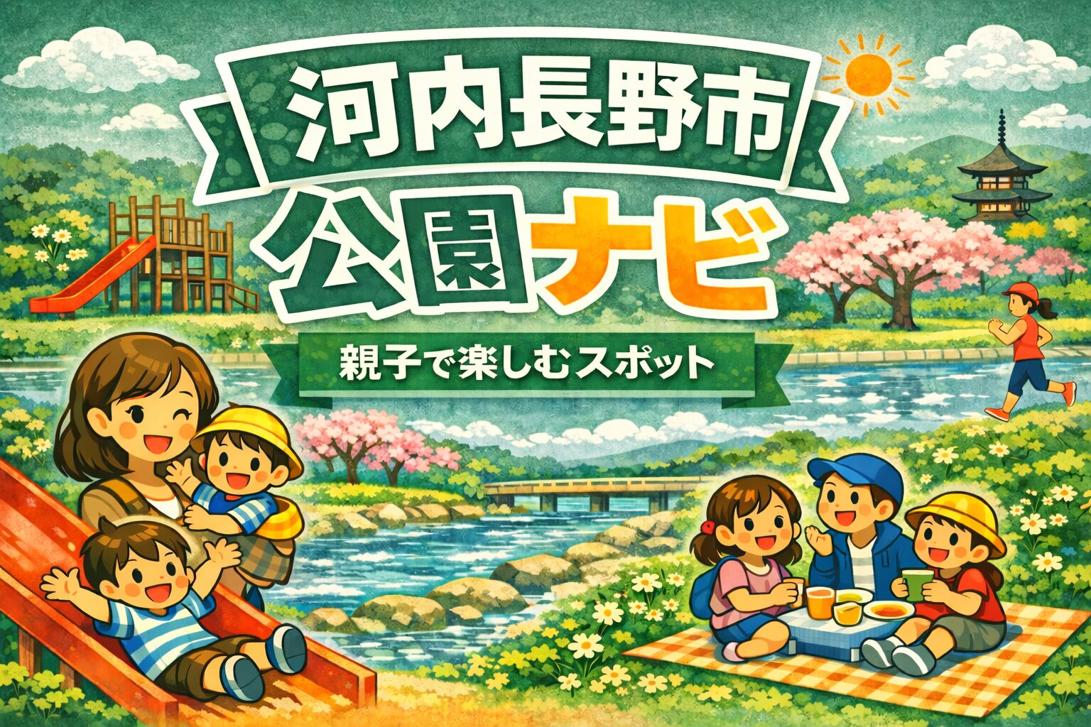 河内長野市の公園ナビ【決定版】｜超大型遊具・道の駅・ベビーカー散歩・自然体験まで網羅