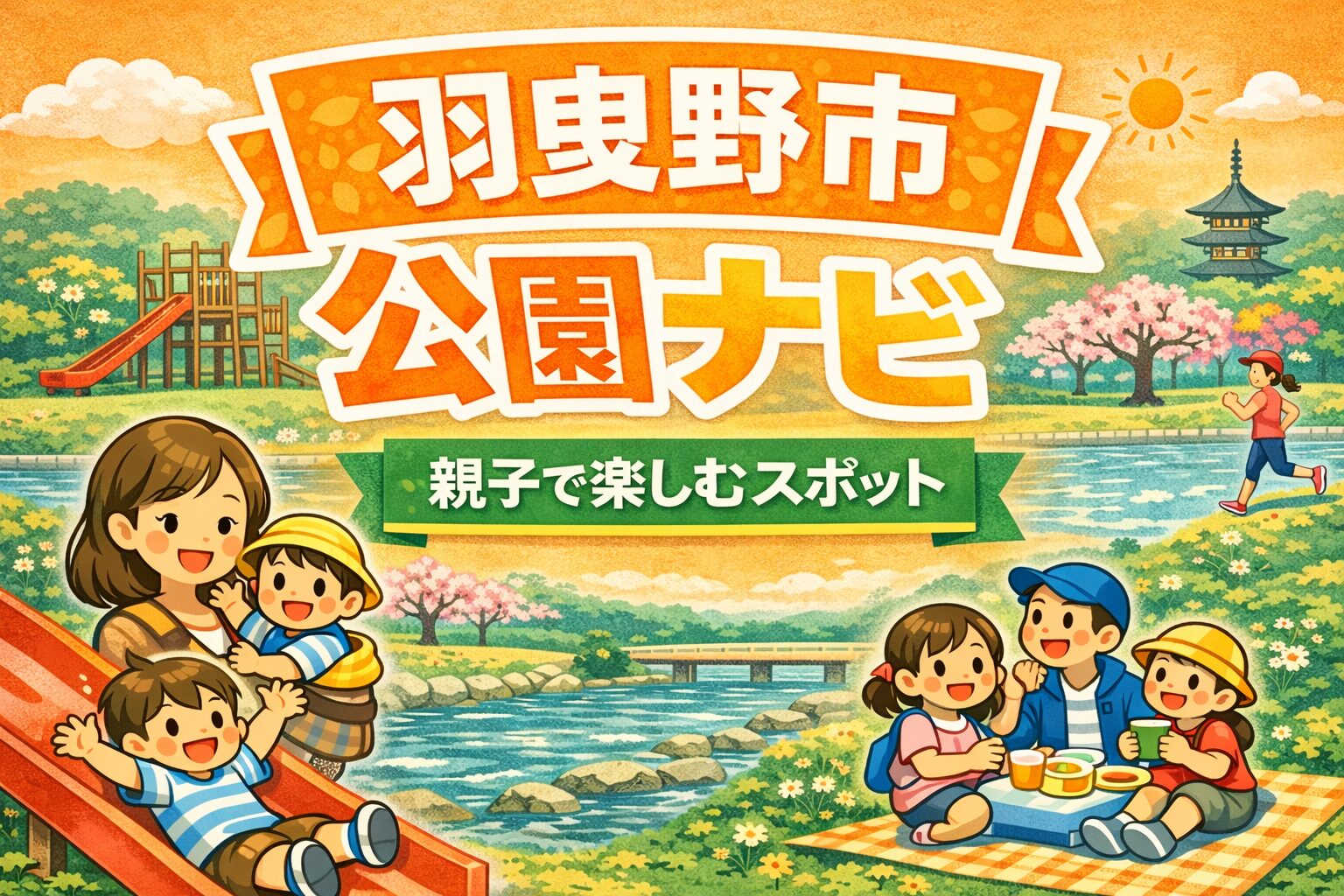 羽曳野市の公園ナビ【決定版】|道の駅・大型遊具・無料の水遊び・BBQまで網羅