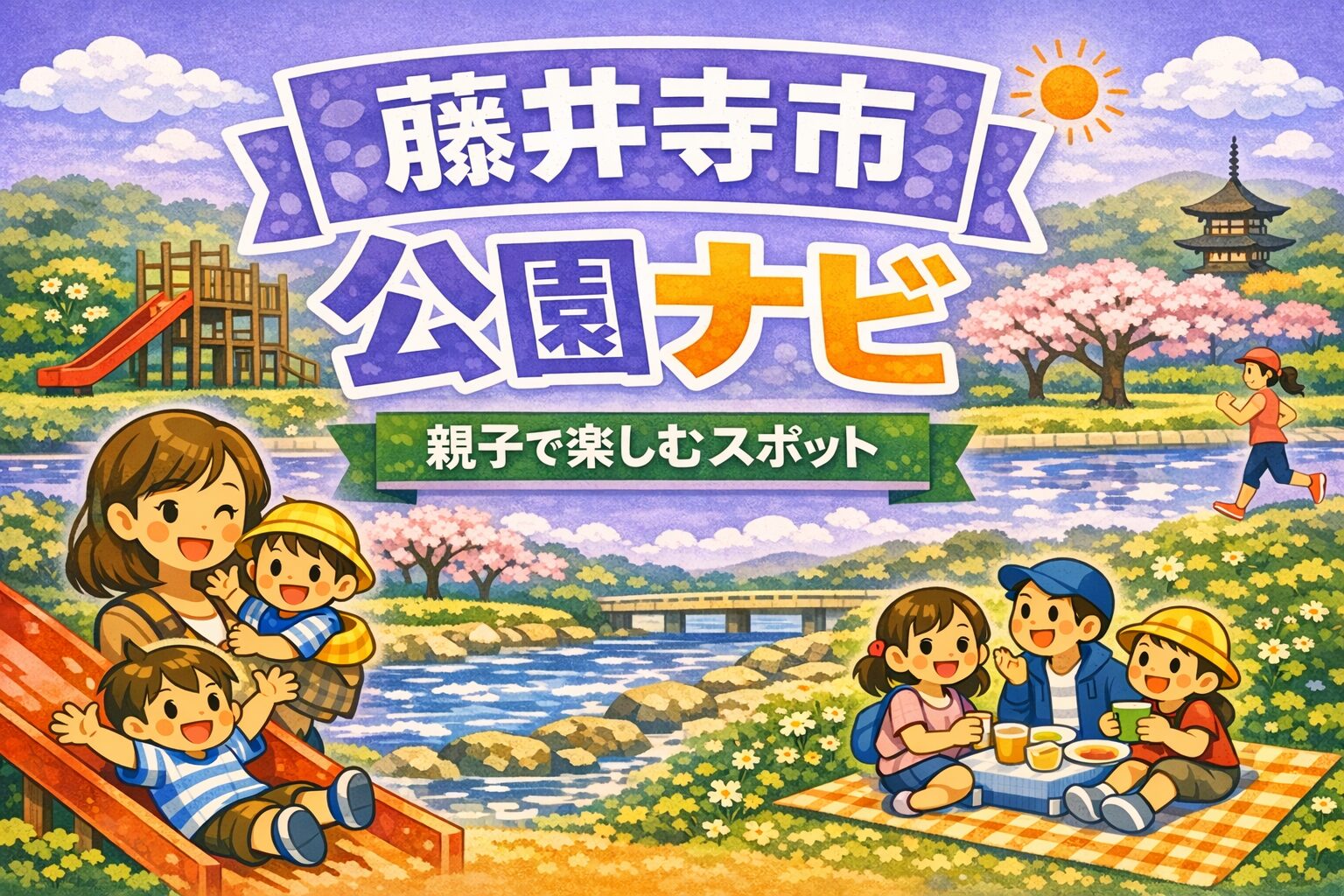 藤井寺市の公園ナビ【決定版】|大型遊具・古墳さんぽ・河川敷・イオン近く・児童公園まで網羅