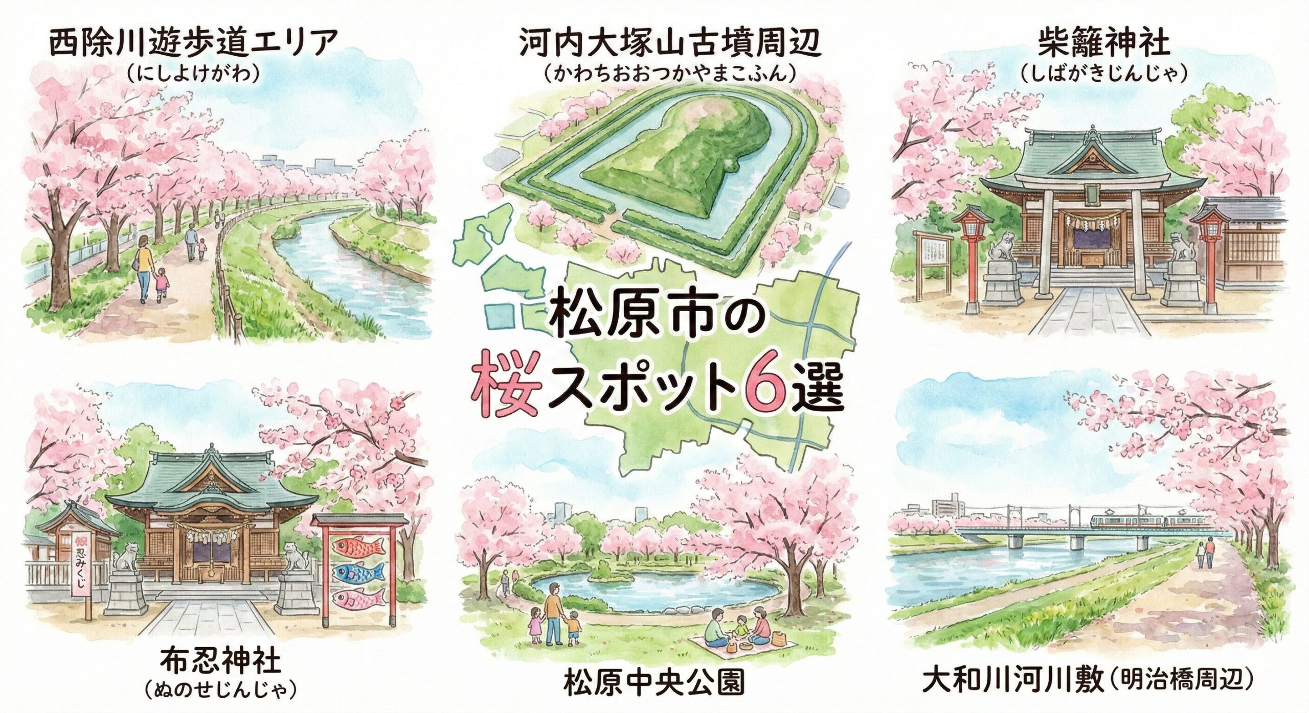 松原市の桜スポット6選｜定番・静か・地元の穴場を3カテゴリで案内
