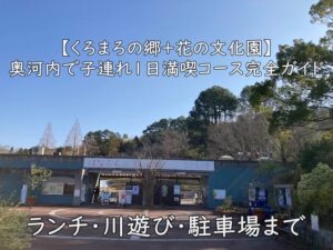 【くろまろの郷＋花の文化園】奥河内で子連れ1日満喫コース完全ガイド｜ランチ・川遊び・駐車場まで