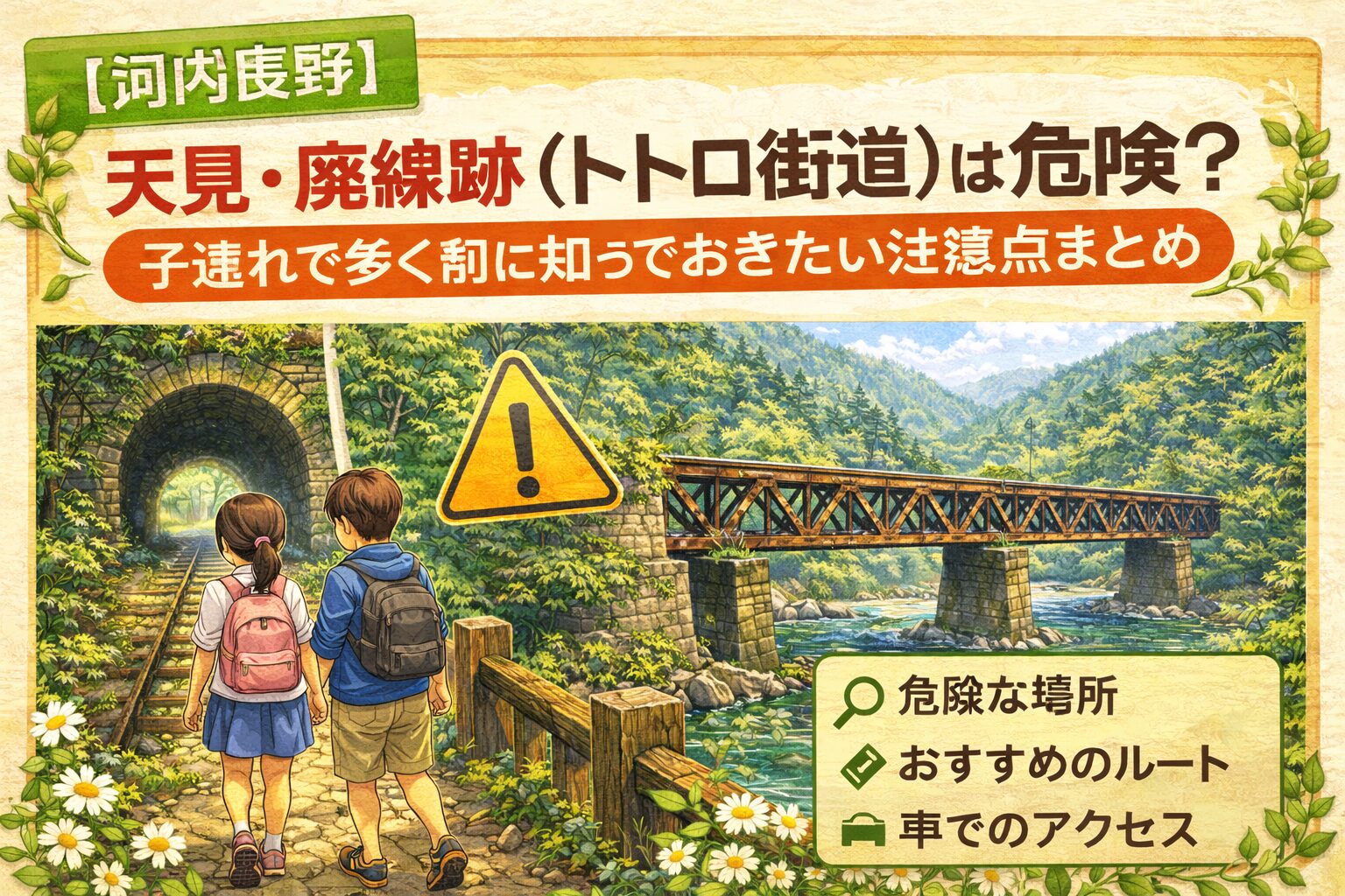 【河内長野】天見・廃線跡（トトロ街道）は危険？子連れで歩く前に知っておきたい注意点まとめ